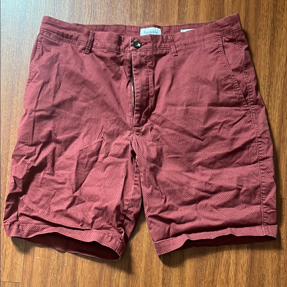 COPY - Goodfellow & Co Red Flat Front Shorts Relaxed Fit